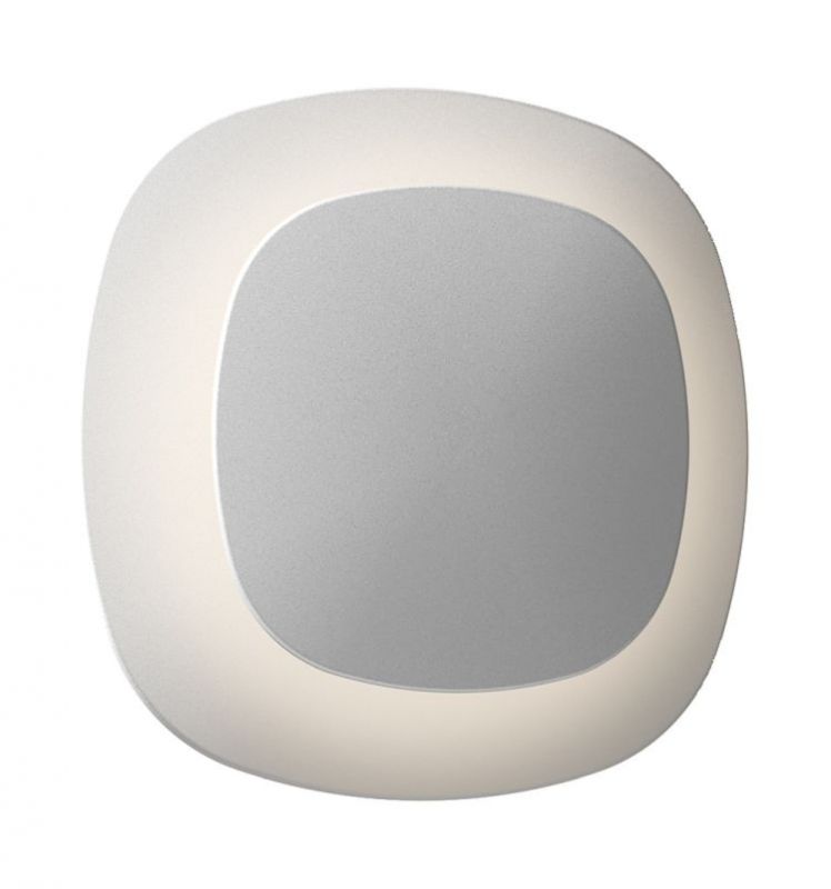 D85 Luthien Wandleuchte von Luceplan, moderne LED-Wandlampe mit indirektem Licht und grauem Diffusor.